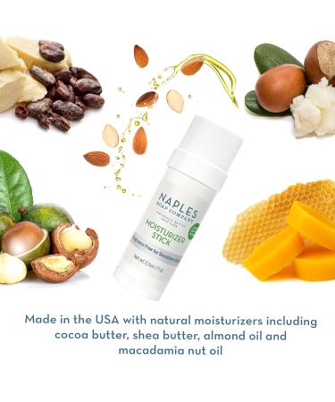 Naples Soap Company Fragrance-Free Hydrating Body Moisturizer Stick | Safe for Eczema & Psoriasis | Noncomedogenic | 2.5oz | All Skin Types - Buy Online on GoSupps.com