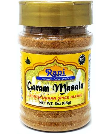 Rani Garam Masala Indian 11-Spice Blend 3oz (85g) PET Jar  All Natural, Salt-Free | Vegan | No Colors | Gluten Friendly | NON-GMO | Indian Origin Powder (Jar) 3 Ounce (Pack of 1)