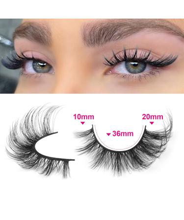 ALICROWN B- Fluffy Fox Eyelashes - 7 Pairs Natural Wispy Fake Lashes for Cat Eye Look - Buy Online on GoSupps.com