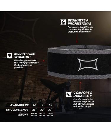 Sling Shot Mark Bell Hip Circle Resistance Band - Level 2 (Large, Grey-Black) - Buy Online on GoSupps.com