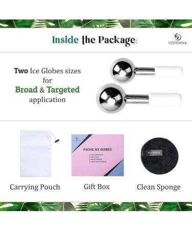 Ice Globes for Face | Redness Relief & Dark Circles | Stainless Steel Roller for Cryo Facial Massage - Buy Online on GoSupps.com