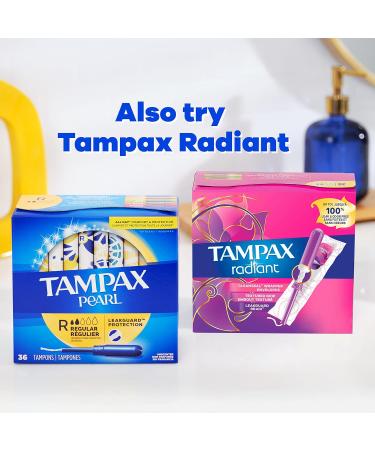 Tampax Pearl Tampons Trio Pack with LeakGuard Braid Light/Regular/Super Absorbency Unscented 64 Count 64 Count Light/Regular/Super - Buy Online on GoSupps.com