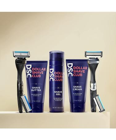 Dollar Shave Club 4-Blade Razor Starter Set - All-Terrain Shaving with Optimal Blade Spacing - 1 Handle, 2 Cartridges - Buy Online on GoSupps.com