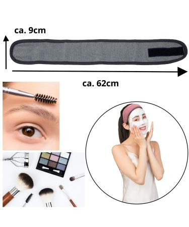 Homelevel Cosmetics Hair Band Set - 3x Frote Lake Headbands for Skincare | 100% Cotton One Size - Gray/Pink/Black - Buy Online on GoSupps.com