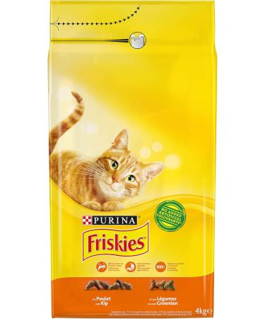 FRISKIES Cat - Adult - Chicken and Vegetables - 4kg - Pack of 4 - Buy Online on GoSupps.com