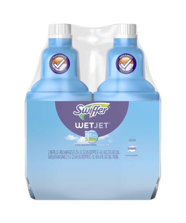 Swiffer WetJet Floor and Hardwood Multi-Surface Cleaner Solution Refills, Open Window Fresh Scent, 1.25L (Pack of 2)