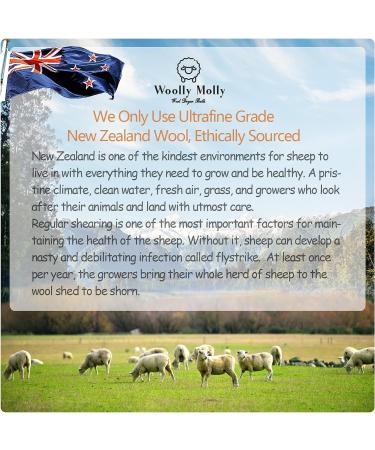 Woolly Molly XL 6-Pack Organic Wool Dryer Balls New Zealand Wool, 1200 Loads, Energy & Time Saver, Fabric Softener, Anti-Static, Lint Free - Buy Online on GoSupps.com
