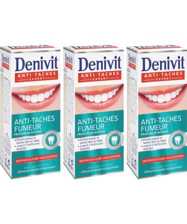 Denivit - Toothpaste - Anti-stain smoker - intense freshness - Tube 50 ml - 3 pieces - Buy Online on GoSupps.com