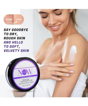 Squalane Body Butter - Hydrating Lotion with Hyaluronic Acid & Coconut Oil | Moisturizing Cream for Dry Skin | 6 oz Pack - Buy Online on GoSupps.com