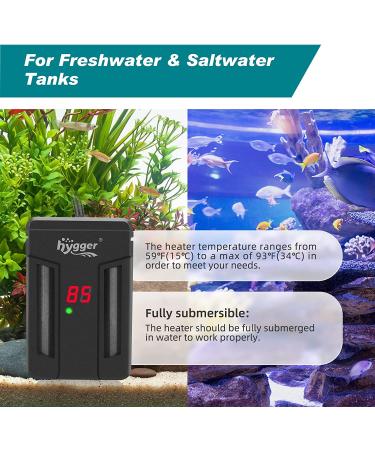 Hygger 150W Aquarium Heater | Submersible Double Quartz, Explosion-Proof for 1030 Gallon Freshwater & Saltwater Tanks - Buy Online on GoSupps.com