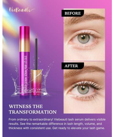 VieBeauti Premium Eyelash Growth Serum - Boost Longer Fuller Thicker Lashes | 0.1 Fl. Oz | International Shipping Available - Buy Online on GoSupps.com