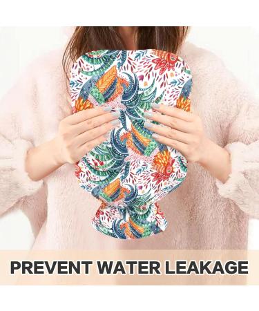 Naanle Ethnic Hot Water Bottle with Cover - 1L | Transparent Heat Therapy for Back Pain Relief Hand & Feet Comfort Neck Warmer - Buy Online on GoSupps.com