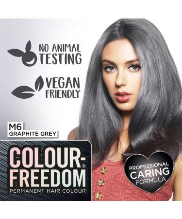 Colour Freedom Metallic Graphite Grey Permanent Hair Dye with PurePlex. Ultra Glossy Conditioning Hair Colour. 100% grey coverage. By Knight & Wilson. - Buy Online on GoSupps.com