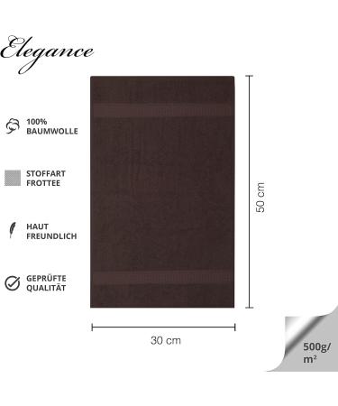 Class Home Collection Terry Guest Towels - 100% Cotton Brown - Pack of 4 (30x50 cm) - Premium Quality for Your Home - Buy Online on GoSupps.com