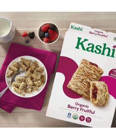 Kashi Breakfast Cereal  Vegan Protein  Organic Fiber Cereal  Berry Fruitful  15.6oz Box (1 Box) - Buy Online on GoSupps.com