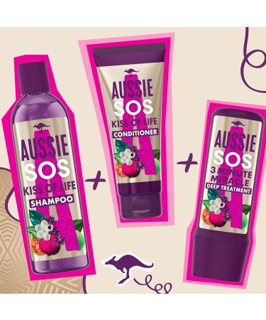  Aussie Aussie 3 Minute Miracle SOS Kiss Of Life Vegan Hair Mask Repairing Treatment for Dry and Damaged Hair Repairing Treatment with a Blend of Australian Superfoods 200ml - Buy Online on GoSupps.com
