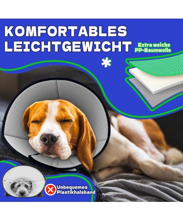 Supet Dog Leak Protection Breaker Collar - Adjustable Soft Protective Neck Band for Post-Op Recovery - Breathable Lime Green Size S (20-25.5cm) - Buy Online on GoSupps.com