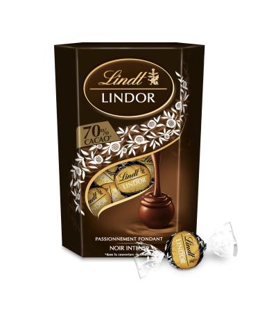 Lindt - LINDOR Cornet - Dark Chocolate 70% Cocoa - Heart Fondant, 200g