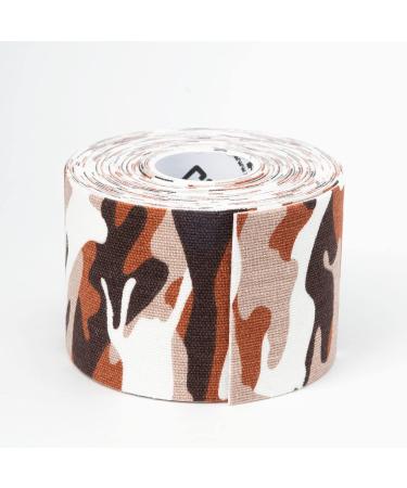 COVERTAPE kinesiology Athletic tape sports tape athletic tape muscle tape Sports tape Elastic therapeutic tape Pain relief tape Strapping tape Physical therapy tape Injury tape massage premium sports tape (black beige camo) colours (Camo Brown) - Buy Online on GoSupps.com