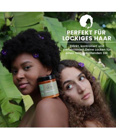 Germanya Naturkosmetik GbR Hair mask with argan oil castor oil and aloe vera vegan antifrizz care for curly and afro hair 978 natural ingredients 250 ml - Buy Online on GoSupps.com