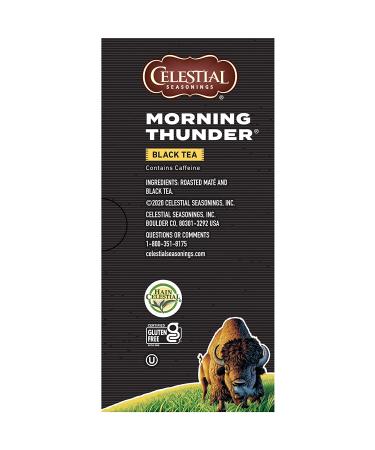 Celestial Seasonings Morning Thunder Black Tea - 20 Count (Pack of 6) | Energizing Blend | Natural Caffeine | Fresh and Bold Flavor - Buy Online on GoSupps.com