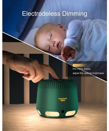 White Noise Sound Machine with Night Light & Speaker - 24 Soothing Sounds for Nursery, Office, Home - Green - Buy Online on GoSupps.com