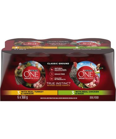 Purina ONE Wet & Dry Dog Food | True Instinct Beef & Salmon + True Instinct Classic Ground Turkey Venison Chicken & Duck Dog Food + Dog Food Variety Pack - Buy Online on GoSupps.com