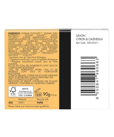  crin de Fleur Organic Soap - Handmade Lemon & Marigold 90g | Lively Citrus Fragrance | International Shipping - Buy Online on GoSupps.com