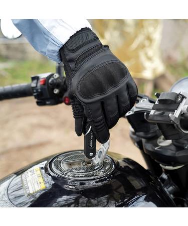 AXBXCX Touch Screen Full Finger Gloves - Black Large | For Motorcycles, Cycling, ATV, Camping, Climbing, Hiking, Work | Men & Women - Outdoor Sports - Buy Online on GoSupps.com