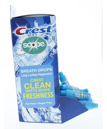 Crest Scope Breath Drops - Long Lasting PEPPERMINT - Crest Clean meets Scope Freshness - Gravity Feed Display - 50 Count 3.2mL Drops - Buy Online on GoSupps.com
