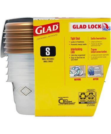 GladWare Design Series Food Storage Containers 9 Oz  5 Ct | Small Snack Containers for Snacks & Small Meals  Food Storage from Glad | Glad Plastic Food Containers with Lids  Plastic Food Storage 9 oz - 5 Count - Buy Online on GoSupps.com