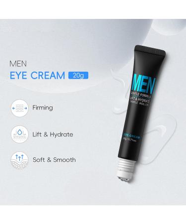 DLZZRS Men Eye Cream Men's Under Eye Cream For Puffy Eyes & Dark Circles Treatment Hydrating Triple-Roller Massage Designed Firming Soften Fine Lines Cooling Stick For Puffiness Reducer 0.71oz. - Buy Online on GoSupps.com