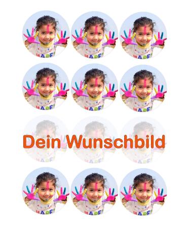 12 muffin toppers approx. 6 cm to cut out yourself with desired picture cupcakes muffin picture birthday fondant 0215W