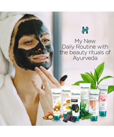 Himalaya Detoxifying Face Scrub with Activated Charcoal & Green Tea | Exfoliate Detoxify Nourish Skin | 75ml - Achieve Fresh Matte Finish - Buy Online on GoSupps.com