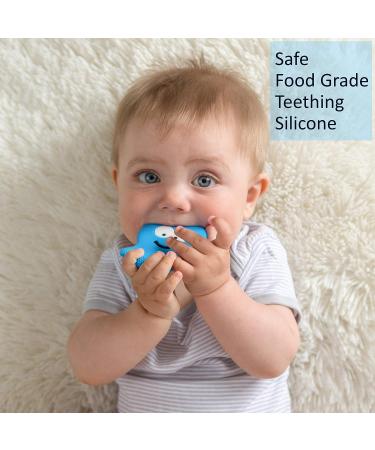 Blue Octopus Teething Toy for Boys - BPA Free Silicone - Easy to Hold & Highly Effective - Best for Freezer - Ages 3-12 Months - Buy Online on GoSupps.com