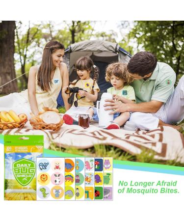 360 Pack Natural Plant-Based Mosquito Repellent Patches Stickers for Kids & Adults - Indoor/Outdoor Travel, Camping, Hiking - Buy Online on GoSupps.com