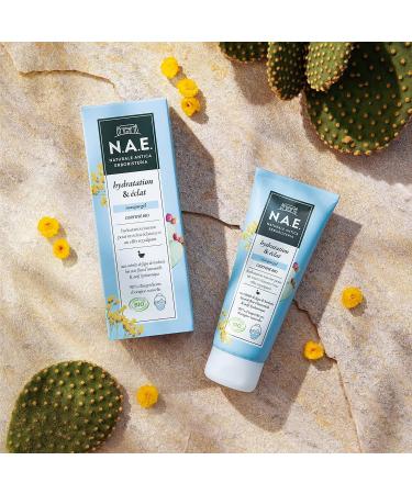 N.A.E. - Hydration & Radiance Face Gel Mask - Organic Face Care - Organic Prickly Pear and Immortelle Flower Extracts - Hyaluronic Active - 98% Natural Ingredients - 75 ml - Buy Online on GoSupps.com