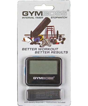 Gymboss Interval Timer and Stopwatch - Black / Blue SOFTCOAT - Buy Online on GoSupps.com