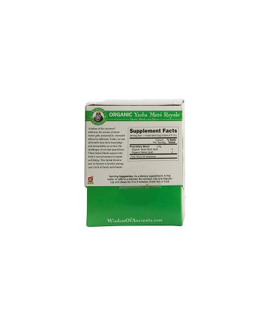 Buy Wisdom of the Ancients Organic Yerba Matأ© Tea Bags - Royale, 1.1 oz | Premium Herbal Tea - Buy Online on GoSupps.com