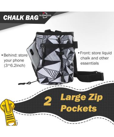 Rock Climbing & Weightlifting Chalk Bag Set - 4 Pack with Refillable Chalk Ball and Liquid Chalk - Gym Equipment Accessories - Buy Online on GoSupps.com