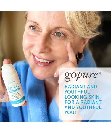 goPure Youth Glow Eye Gel - Smooth Fine Lines & Wrinkles, Reduces Puffiness, Bags & Dark Circles - Hydrating Eye Treatment for Radiant Eyes - Buy Online on GoSupps.com