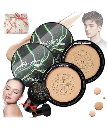 2024 New Mushroom Head Air Cushion Cc Cream Air Mushroom Head Cc Cream Mushroom Head Air Cushion Cc Cream Long-Lasting Waterproof Moisturizing Concealer Beauty Cream (2PCS-3)