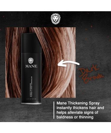 Mane Hair Thickening Spray & Root Touch Up Seal & Control Combo Pack Instantly Thicker Hair for Men & Women Fill in Hairlines and Hide Thinning and Fine Patches - Dark Brown 12 Colors (6.76 oz) - Buy Online on GoSupps.com
