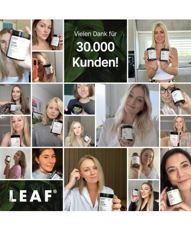 Leaf Hair Glow Capsules - Vegan Nutritional Supplement with D-Biotin Barley Grass & Deer Seeds | 90 Pieces for 45 Days | Sustainable Glass Packaging | Made in Germany - Buy Online on GoSupps.com