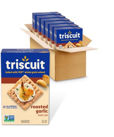 Triscuit Roasted Garlic Whole Grain Wheat Crackers 6 - 8.5 oz Boxes