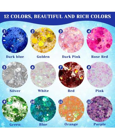 Body Glitter Gel 50ml - Orange Festival Makeup & Cosmetic Accessories | Best Glitter for Parties DIY Nails & Lips - Buy Online on GoSupps.com