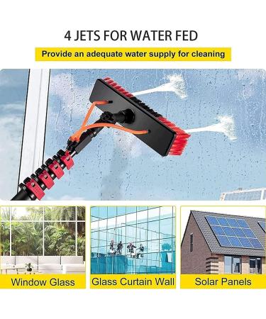 Window Cleaning Pole Kit Water Fed Telescopic Brush Extendable Cleaner Conservatory Roof Extending Rod Water Spray Brush Window Glass Photovoltaic Plate Cleaning 55cm Brush Head 12M/39FT - Buy Online on GoSupps.com
