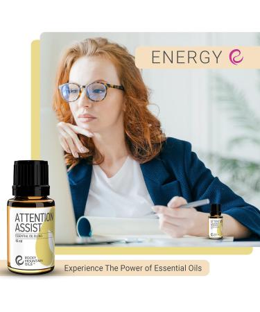 Rocky Mountain Oils Attention Assist Essential Oil Blend - Energizing Focus Oil | 15ml - International Shipping - Buy Online on GoSupps.com