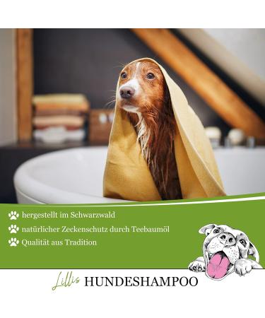 Lillis Dog Shampoo 500ml with Tea Tree Oil | Anti-Itch & Odor Relief for All Breeds | Shiny Fur & Healthy Skin - Buy Online on GoSupps.com