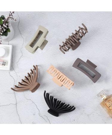 Optish 4.8 Inch Large Claw Clips for Thick Hair - 6 Pack Matte Hair Clips for Women with Thick Curly Hair - Buy Online on GoSupps.com
